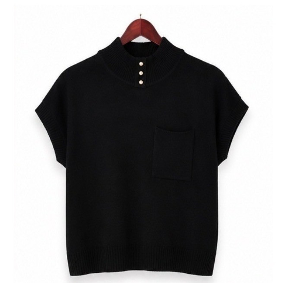 Work In Progress Gladys Bagley Women Black Sz L Sweater Silk Angora Lambswool R3